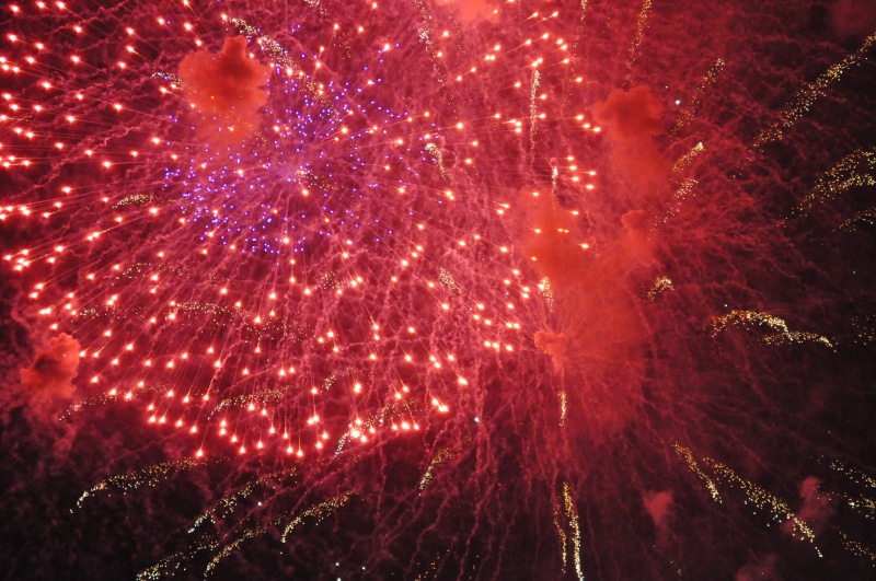 abstract, long exposure, 4K, illuminated, red, lights, bright, 2016, fireworks, nature, low angle view, motion, blurred motion, new years eve, event, firework - Man Made Object