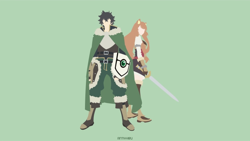 4K, The Rising of the Shield Hero, Naofumi Iwatani, Raphtalia (The Rising of the Shield Hero), Anime