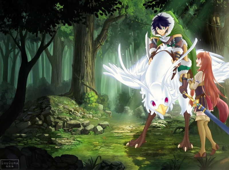 Fitoria (The Rising of the Shield Hero), 2K, Anime, The Rising of the Shield Hero, Naofumi Iwatani, Raphtalia (Tate no Yuusha no Nariagari)