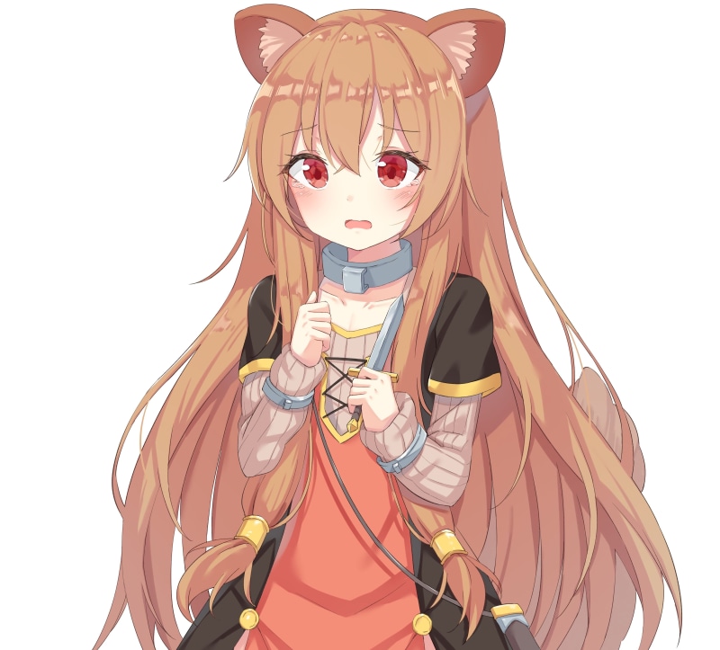 Brown Hair, The Rising of the Shield Hero, Anime, Red Eyes, 4K, Raphtalia (The Rising of the Shield Hero)