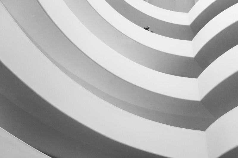 solomon r. guggenheim museum, white color, ceiling, museum, guggenheim, minimalism, building, architecture, modern, close-up, new york, low angle view