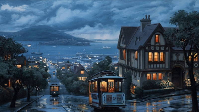 town, transportation, illuminated, residential district, mountain, cloud - sky, nature, building exterior, house, san, dusk, tree, no people, built structure