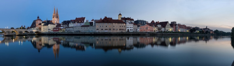 history, 4K, nature, buildings, river, no people, city, religion, Regensburg, tall, town, the past, sky, water, sunset, multiple display, travel destinations