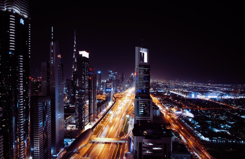 road, blue, office Building, asia, rise, twilight, long Exposure, dusk, office building exterior, light trail, tower, speed, traffic, skyscraper, night city