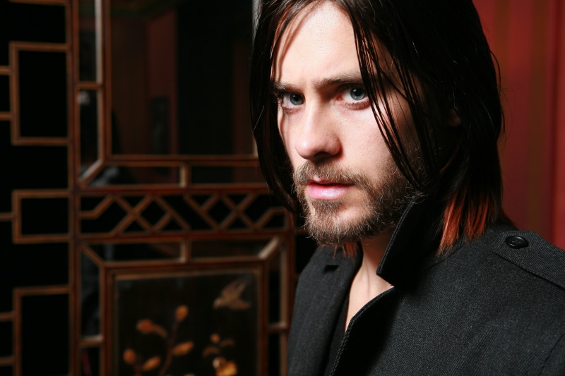 focus on foreground, young adult, black, indoors, looking, looking away, one person, front view, hairstyle, coat, 30 Seconds to Mars, men, s, contemplation
