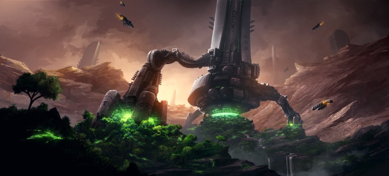 Endless Legend, landing, video games, nature, space, landscape, 1080P, fantasy art