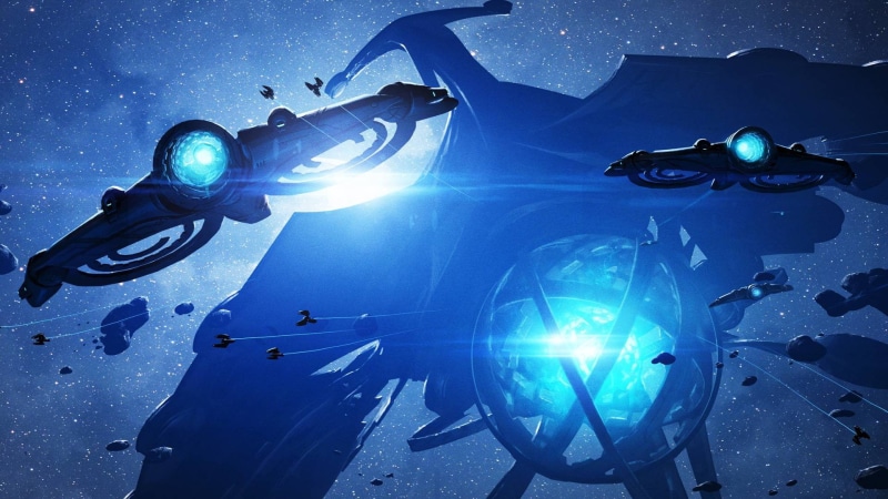 space, hd, video games, disharmony, stars, spaceship, endless, 1080P, blue, illustration, aircraft, black