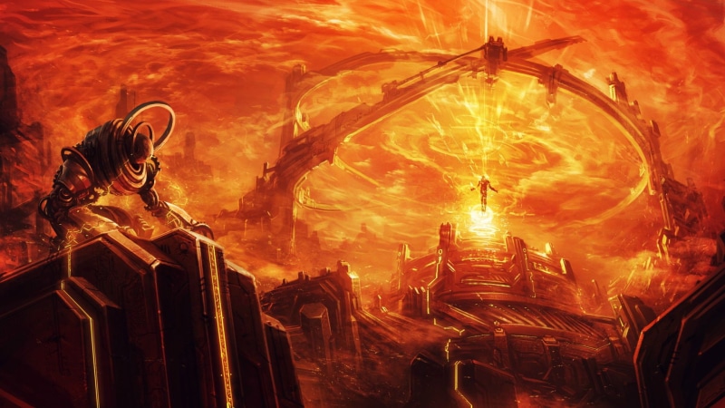 automatons, 1080P, space, endless, hd, video games, orange