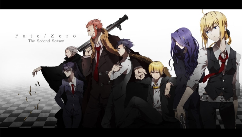 medium group of people, Fate/Zero, Rider (Fate/Zero), costume, clothing, Caster (Fate/Zero), front view, uniform, standing, Lancer (Fate/Zero), 1080P