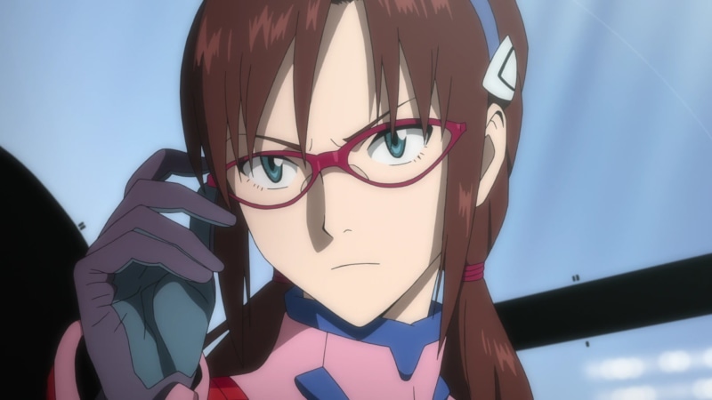 human face, portrait, glasses, leisure activity, anime, women, young women, sky, eyeglasses, glass - material, circle, close-up, focus on foreground, Neon Genesis Evangelion