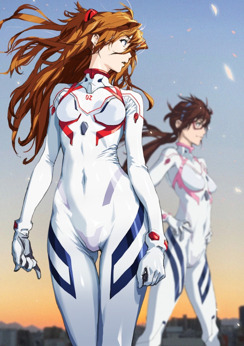 Makinami Mari Illustrious, portrait display, 720P, anime girls, Asuka Langley Soryu, Neon Genesis Evangelion, anime