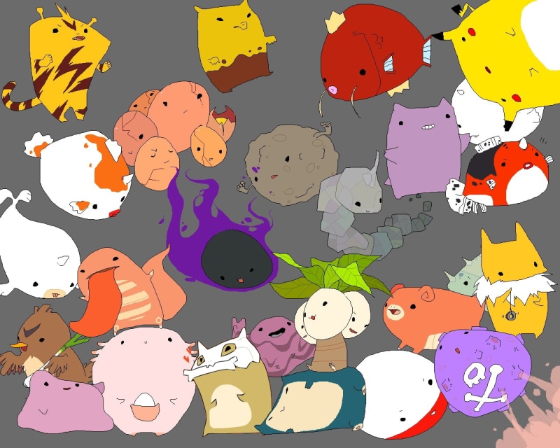 hd, onix, ditto, exeggcute, goldeen, Pikachu, art, chansey, 720P, farf, anime, drowzee, seel, magikarp, lickitung, pokemon, electabuzz