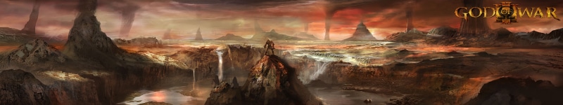Landscapes, x, games, war, video, art, multiscreen, 5K, God of War, hd, god