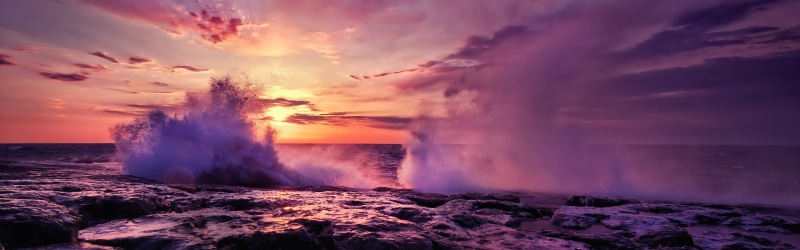 4K, multiscreen, hd, nature, water, skyscapes, sun, oceans, clouds, dusk, x, ocean, art, waves