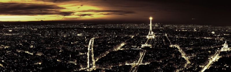 night, france, tower, paris, eiffel, 2K, multiscreen