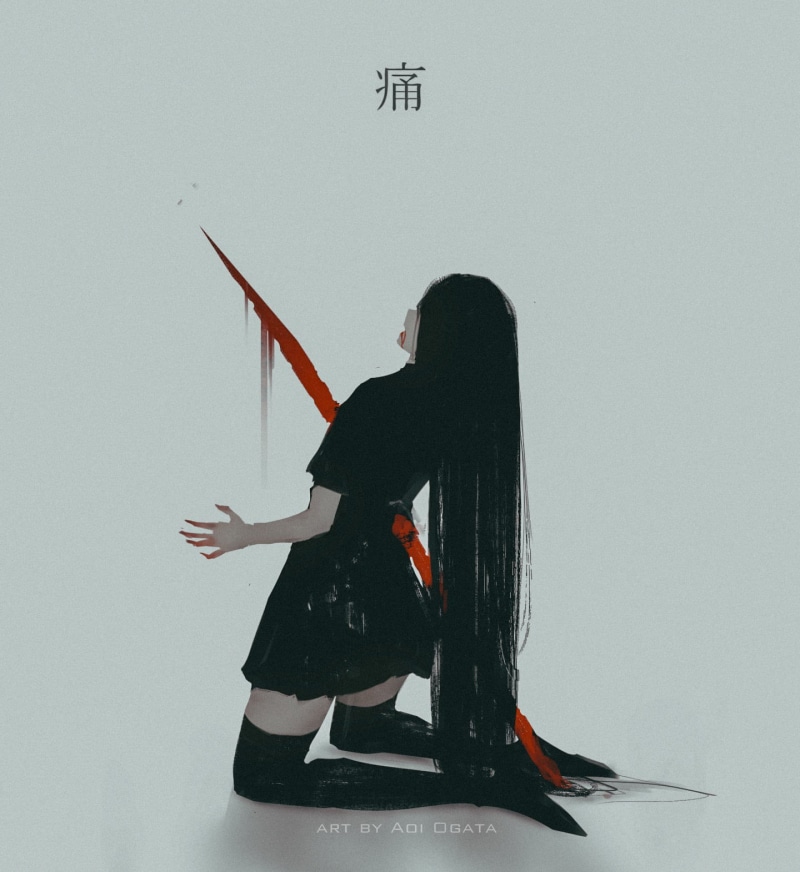 anime girls, Aoi Ogata, anime, 720P, original characters, simple background