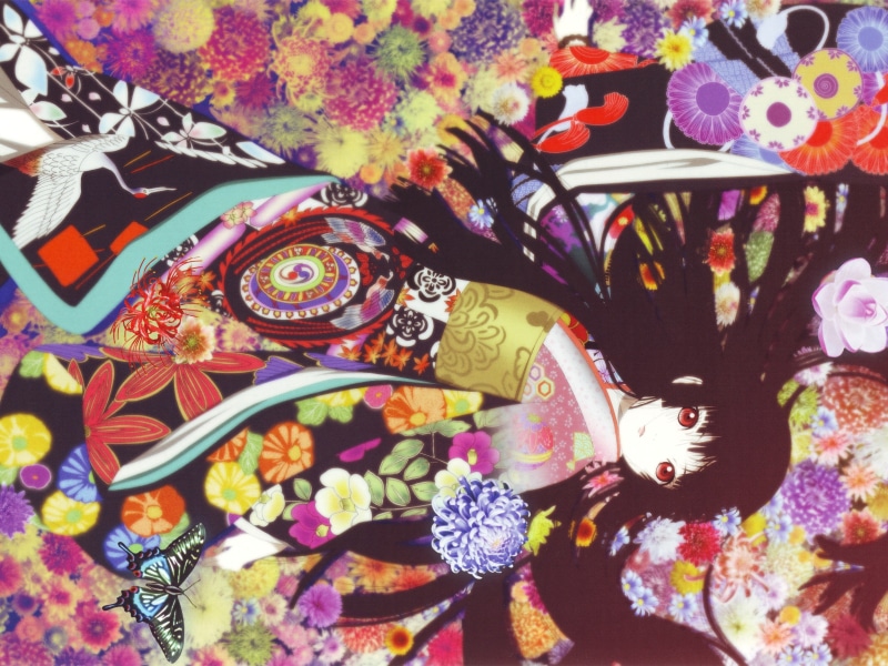 choice, floral pattern, no people, anime girls, still life, representation, variation, close-up, decoration, Jigoku Shoujo, design, high angle view, 4K