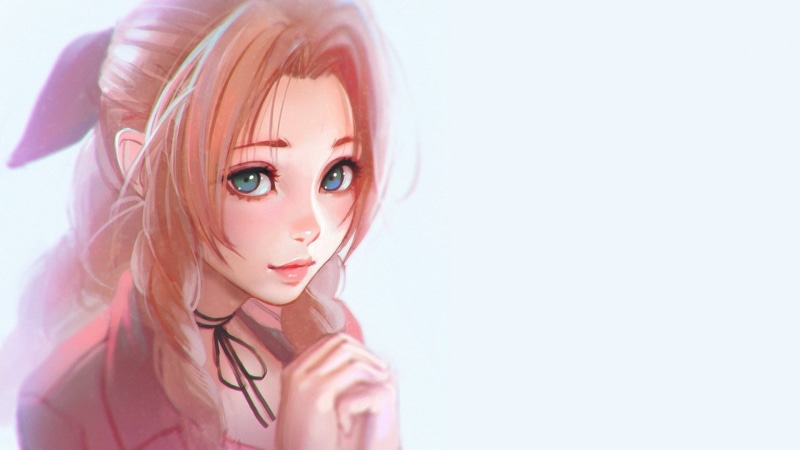 Ilya Kuvshinov, digital art, Aerith Gainsborough, drawing, Final Fantasy VII, artwork, women, 1080P