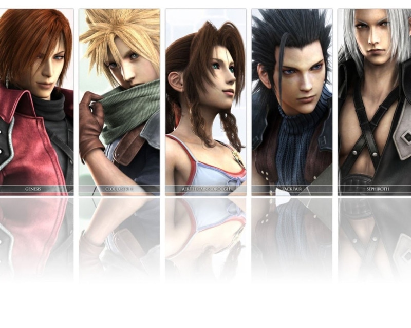 final, Sephiroth (Final Fantasy), Final Fantasy, fantasy, Zack Fair, collage, Cloud Strife, 720P, Aerith Gainsborough, Genesis Rhapsodos, five, Crisis Core: Final Fantasy VII
