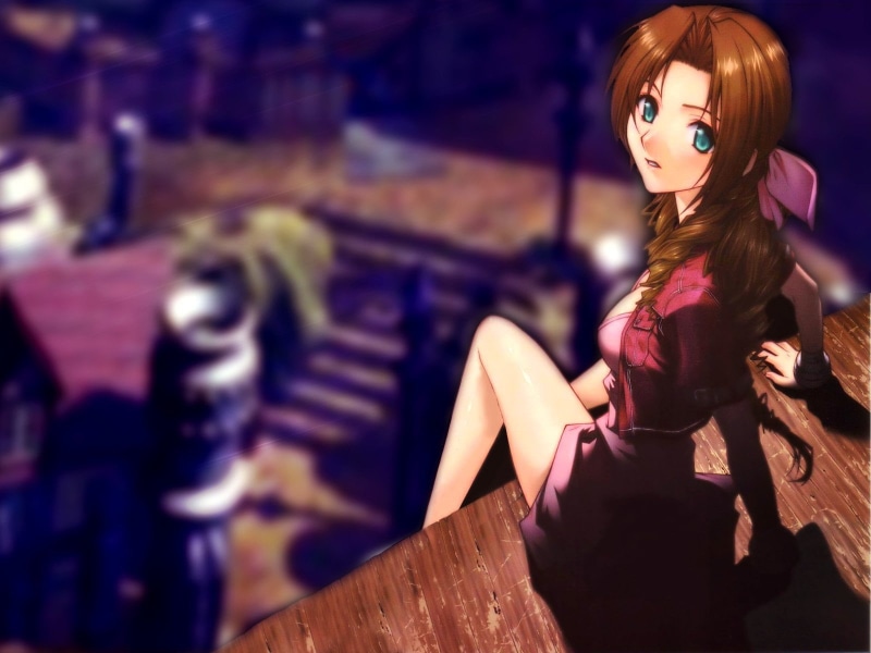 human representation, art and craft, female likeness, Aerith Gainsborough, women, wood - material, female, 720P, Final Fantasy, young adult, representation