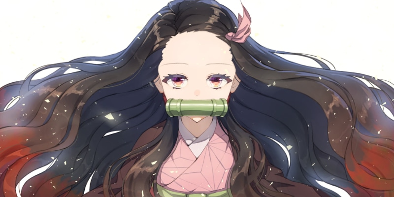 1080P, Girl, Nezuko Kamado, Kimetsu no Yaiba, Anime, Orange Eyes, Demon Slayer: Kimetsu no Yaiba, Brown Hair, Long Hair