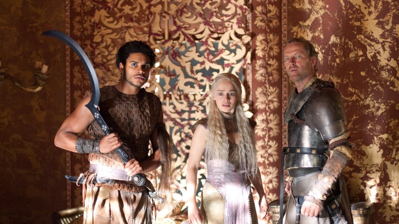 Iain Glen, front view, 1080P, game, standing, indoors, clothing, targaryen, men, daenerys, clark, people, portrait, young adult, males, Jorah Mormont