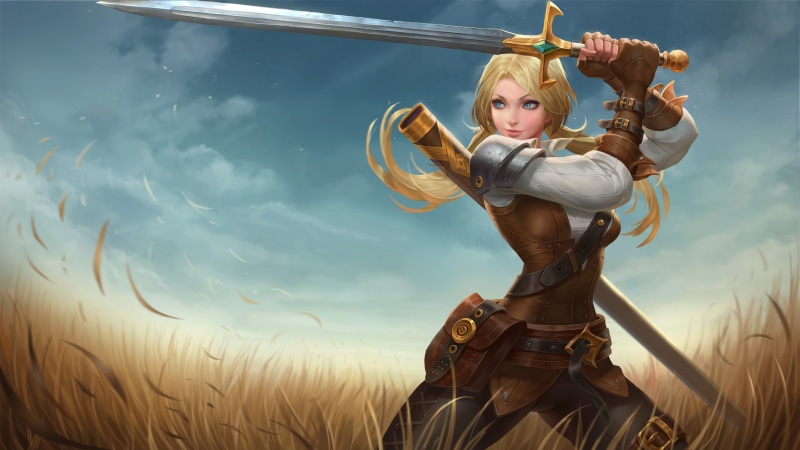 weapon, blonde, 5K, Arena of Valor, armor