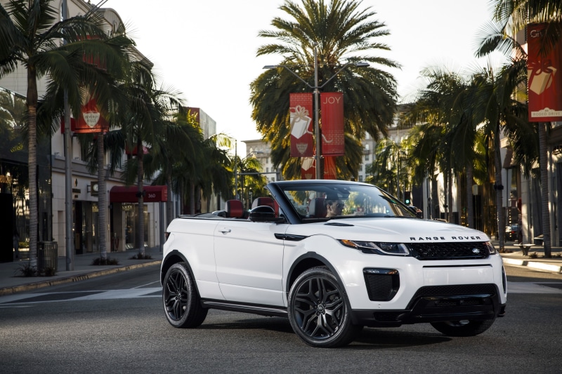 street, Ewok, Land Rover, Evoque, palm trees, Range Rover, land, city, convertible, 4K, rover