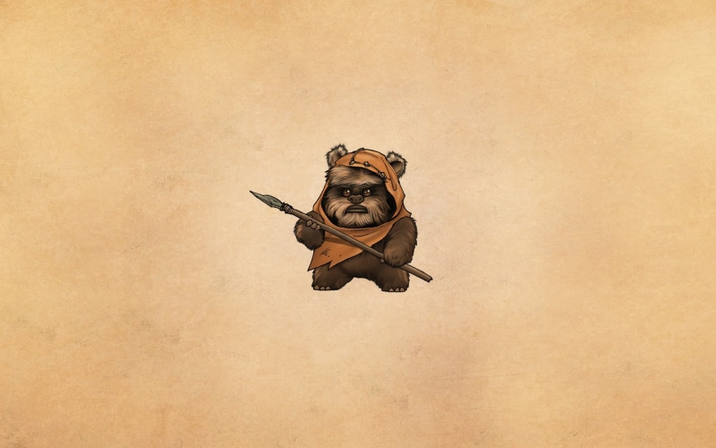 indoors, domestic, furry face, full length, humor, art, hairy, domestic animals, studio shot, one animal, animal, mammal, star wars, brown, pets, spear
