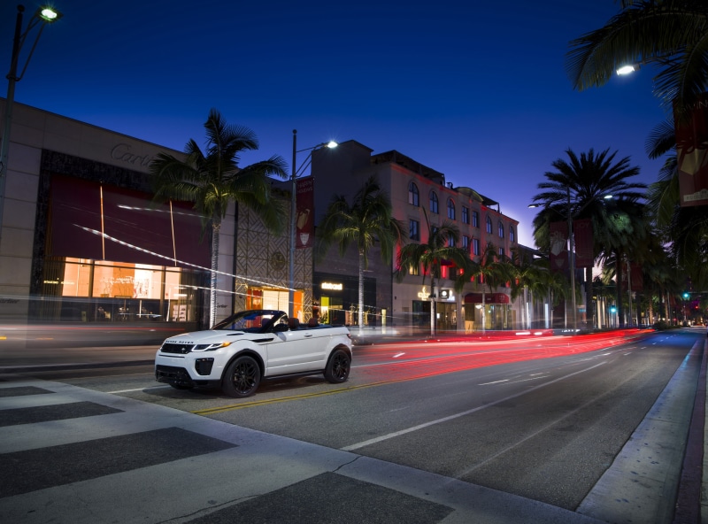 the evening, the city, Evoque, 4K, convertible, Land Rover, Ewok, Range Rover