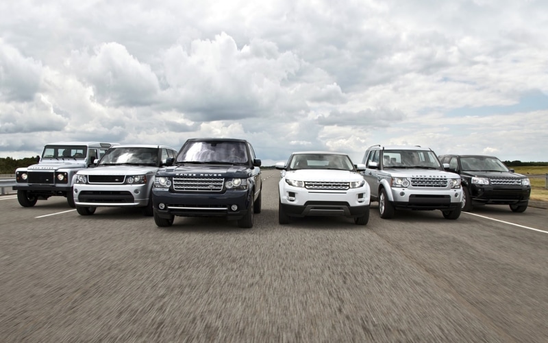 mixed, Discovery, Defender, motor Vehicle, the airfield, cars, no People, side by side, in a row, grille, Freelander, six, Range Rover Sport, land Rover