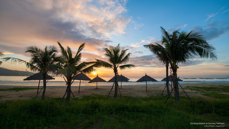 da, vietnam, Asia, sunrise, beach, nang, 2K