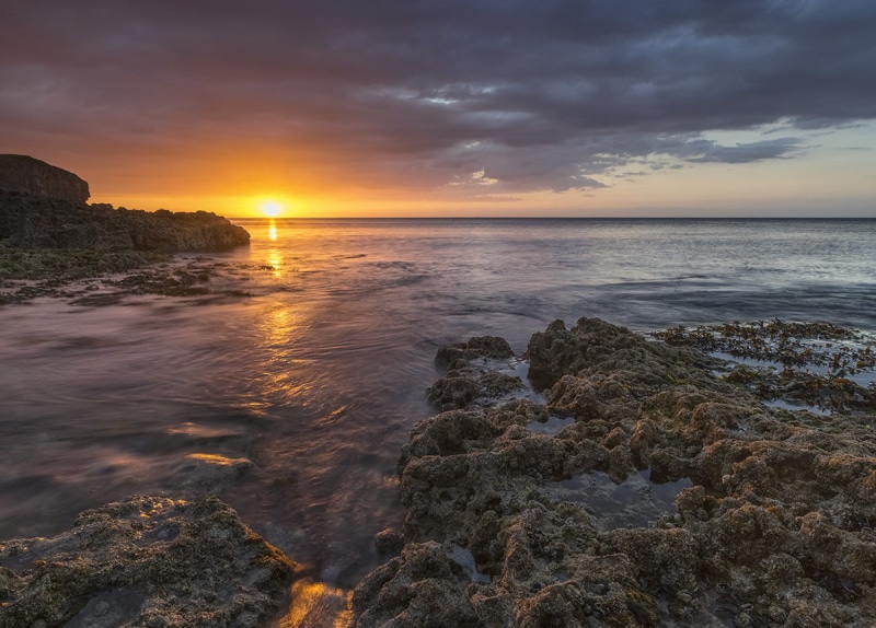 cloud, scenics, Coastal, sea, Beach, rocks, outdoor, nature, Anglesey, 480P, White, Llangoed, outdoors, dusk, sunset, coastline, over the horizon, horizon