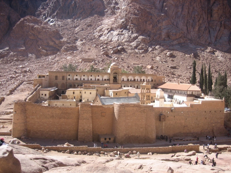solid, land, 2K, ancient civilization, mountain, catherine, built structure, formation, outdoors, sinai desert, building exterior, arid climate, catherines monastery