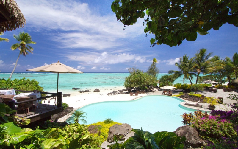  horizon, outdoors, sky, water, beach, scenics - nature, horizon over water, south, islands, cook, beauty in nature, day, resort, hd, tranquility