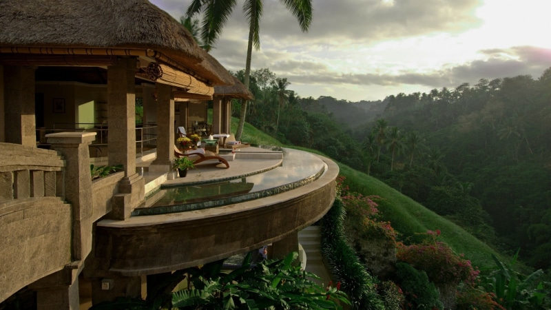 tree, plant, growth, jungle, landscape, ubud, day, no people, water, beauty in nature, indonesia, building exterior, terrace, sky, architecture, bali, 1080P