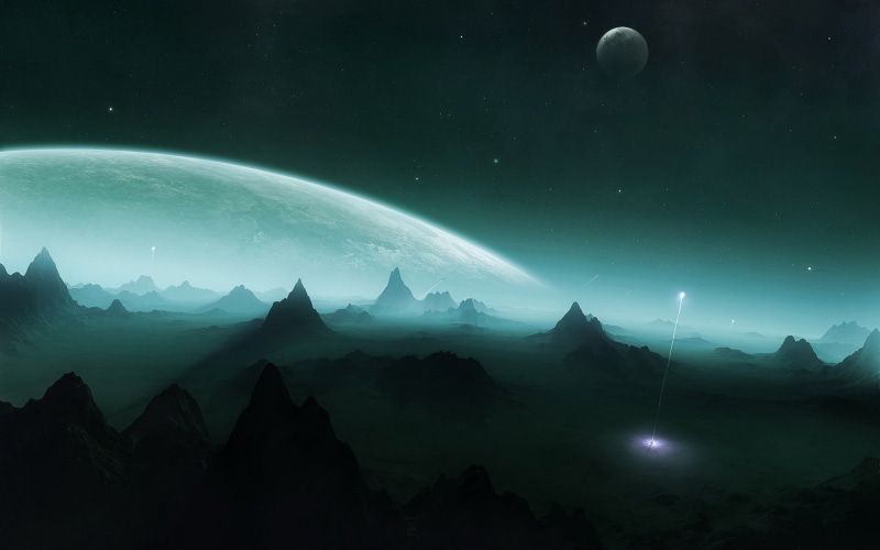 cloud - sky, mountains, mountain peak, star - space, tranquility, travel destinations, 1080P, nighttime, moon, beauty in nature, space, nature, night