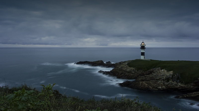 Faro, body of water, Faru, tower, Ribadeo, sea, coastline, Illa, nature, body, lighthouse, overlooking, Galiza, Agua, water, 5K, daytime, Galicia
