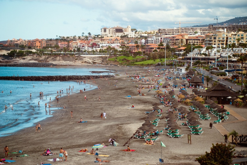 day, canary, bungalow, rocks, tourism, travel, town, harbor, outdoors, village, hill, pebble, canary islands, recreation, relaxation, sun, sea, spain, sunshine