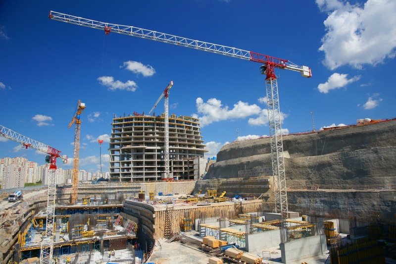 construction industry, buildings, sky, industry, nature, crane - construction machinery, contemporary, skyscraper, working, urban, design, daniel, city ​​center