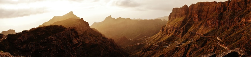 Masca, landscape, mountains, outdoors, mountain Range, sunset, scenics, Tenerife, mountain Peak, china - East Asia, 8K, cloudy, sky, photo, travel, rock - Object