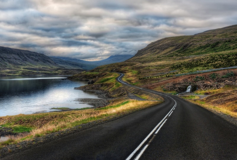 Europe, lake, scenics, water, fly, geology, digital  processing, nikon d3x, highway, Ísland, tutorial, world, caldera, hdr, clouds, asphalt, desolate, distant