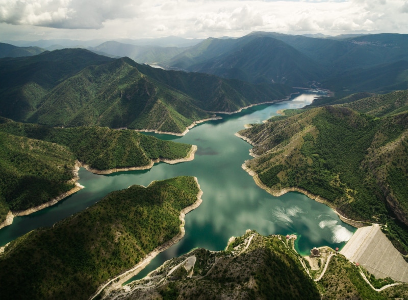 dam, mountain range, islands, day, lake, beauty In Nature, photography, no people, reflection, view, scenics - nature, cloud - sky, tranquility, non-urban scene