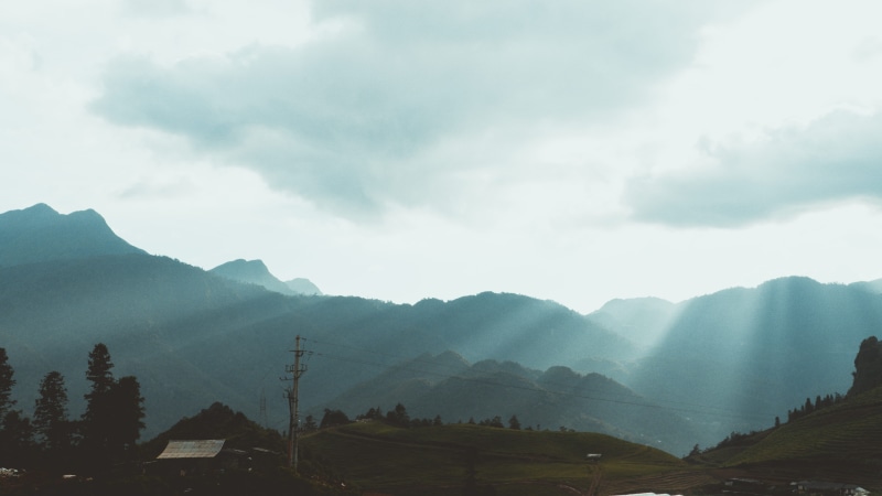 no people, nature, lost, range, outdoors, scenics - nature, sa pa, tranquility, beauty in nature, mountain, sky, tree, mystic, fog, plant, vietnam, tranquil scene