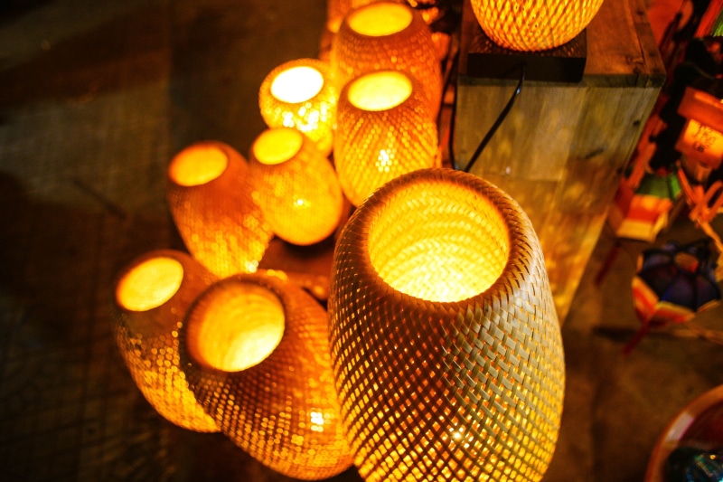 hanging, close-up, still life, night, retail, large group of objects, indoors, decoration, no people, indochina, wood - material, food and drink, light - natural phenomenon