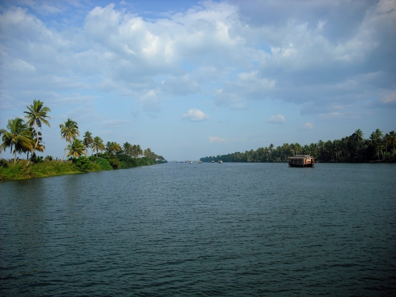 idyllic, rippled, river, no people, backwater, plant, water, sky, scenics - nature, beauty in nature, waterfront, outdoors, boats, tranquility, nature