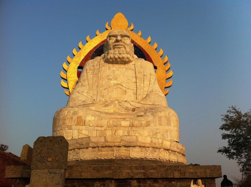 low angle view, built structure, fernöstlich, Asia, architecture, stone figure, Buddha, no people, nature, 2K, buddhism, Statue, historically, art and craft