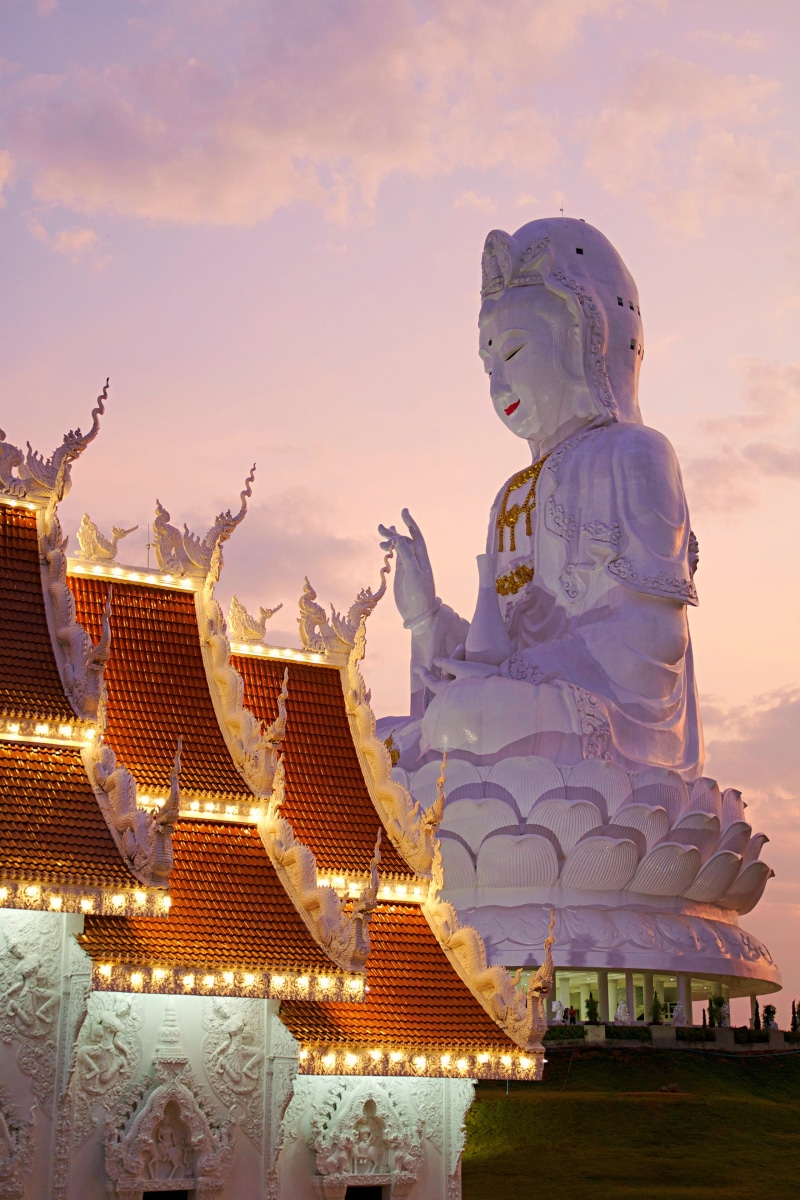 cityscape, nature, cloud - sky, sky, Chiang Rai, enlightenment, fernöstlich, craft, building exterior, building, wat huay pla kung, sunset, temple, city