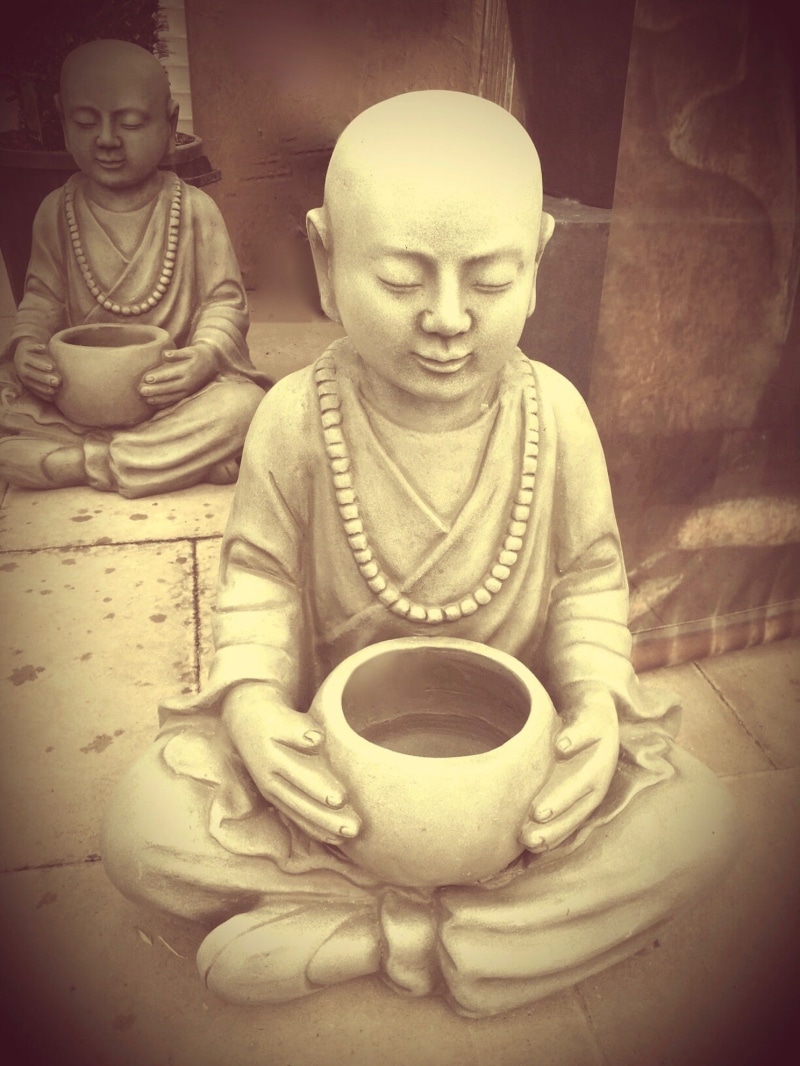 statue, monks, meditation, ceramics, human representation, sitting, weathered, inner calm, front view, 1080P, monk, male likeness, buddhists, figure, people