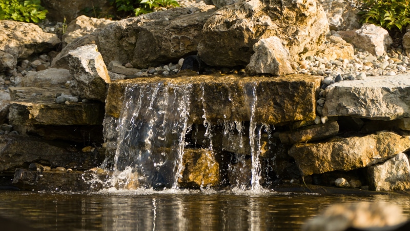 lapse, splashing, torrent, river, waterfall water, rocks, garden, falls, rock - object, nature, sunlight, stream, pond, power in nature, 5K, solid, cascade